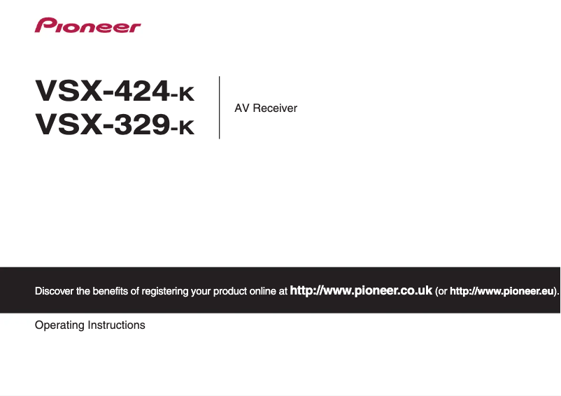 Page n°1 - Manuel utilisateur Pioneer VSX-329