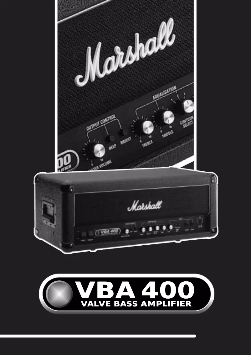 Page n°1 - Manuel utilisateur Marshall VBA 400