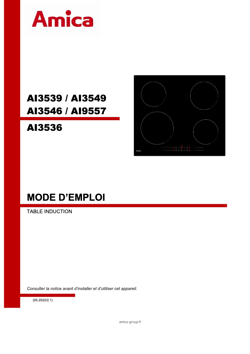 Image de la première page du manuel de l'appareil AI3549