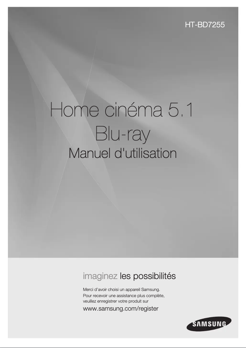 Page n°1 - Manuel utilisateur Samsung HT-BD7255