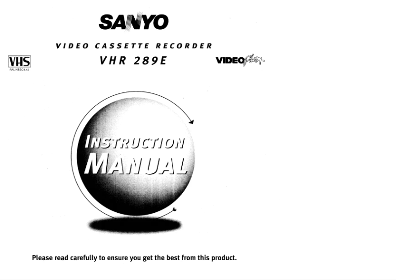 Page 1 de la notice Manuel utilisateur Sanyo VHR-289E