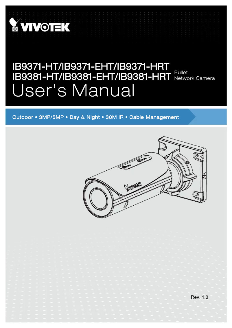 Image de la première page du manuel de l'appareil IB9371-EHT