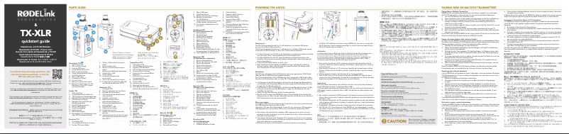 Page 1 de la notice Manuel utilisateur Røde RODELink Newsshooter