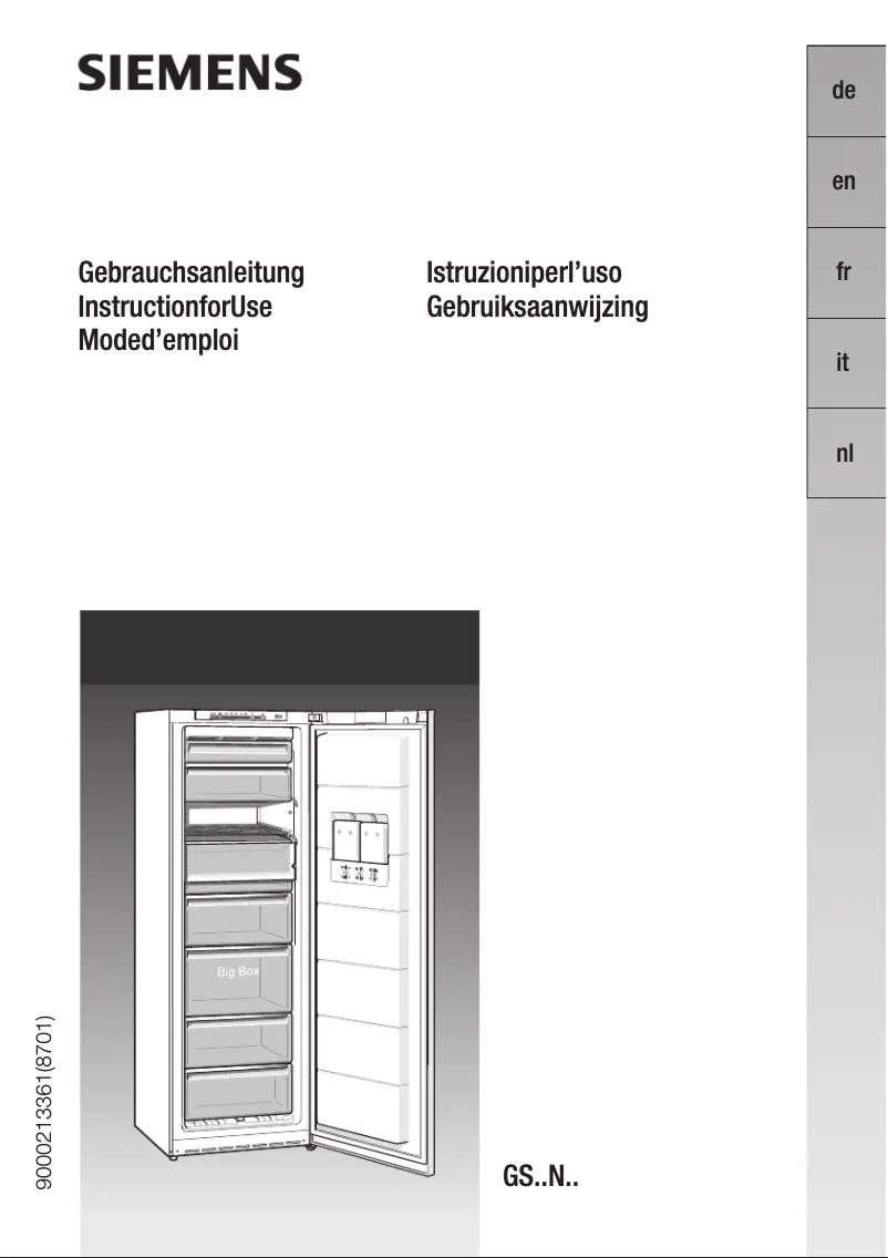Page n°1 - Manuel utilisateur Siemens GS24NV21