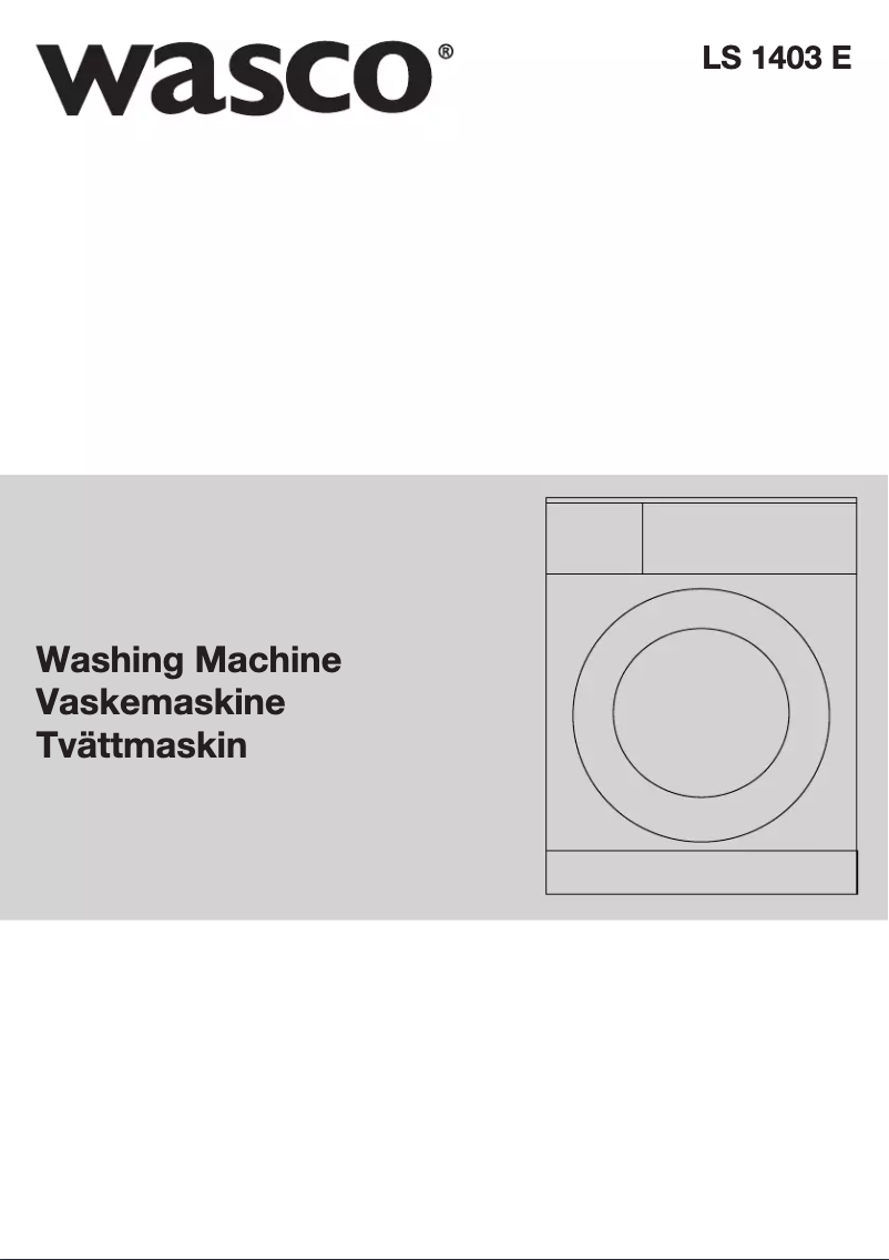 Page n°1 - Manuel utilisateur Wasco LS 1403 E