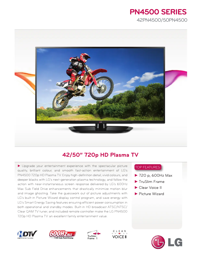 Image de la première page du manuel de l'appareil 50PN4500