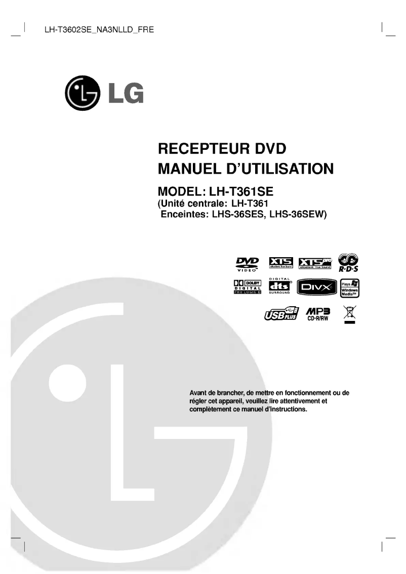 Página 1 del manual Manual de usuario LG LH-T3602SE