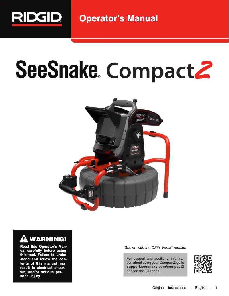 Página 1 del manual Manual de usuario Ridgid SeeSnake Compact 2