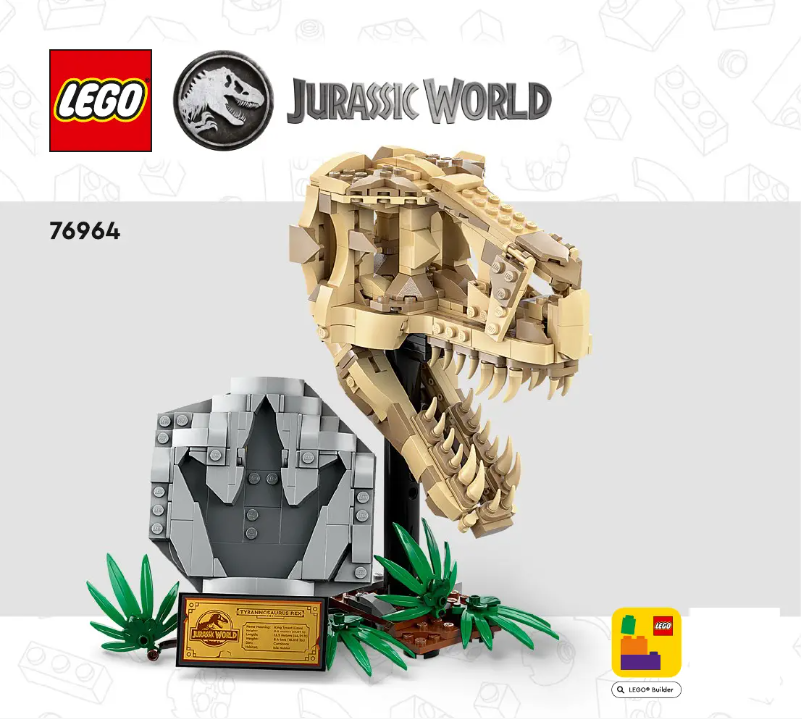 Page 1 de la notice Consignes visuelles Lego Jurassic World 76964