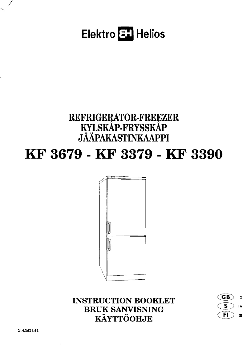 Page 1 de la notice Manuel utilisateur Elektro Helios KF3390