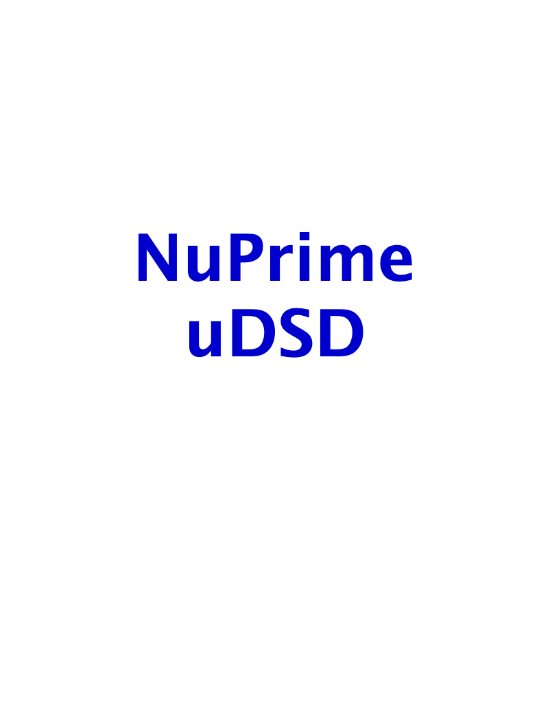Page n°1 - Manuel utilisateur NuPrime uDSD