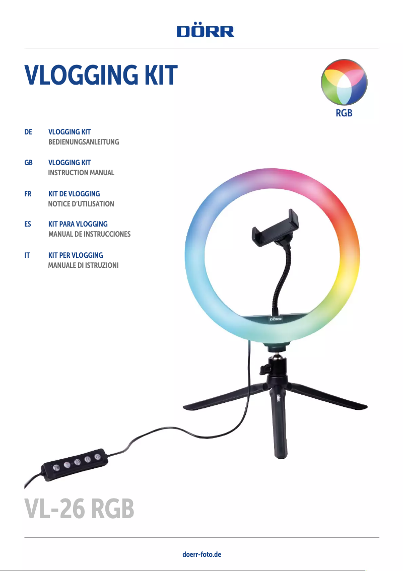 Page n°1 - Manuel utilisateur Dörr VL-26 RGB