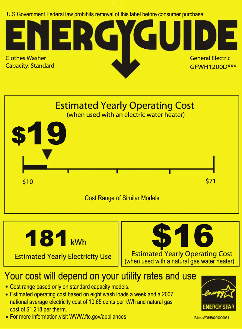 Image de la première page du manuel de l'appareil GFWH1200DWW