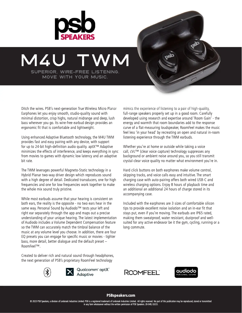 Image de la première page du manuel de l'appareil M4U TWM
