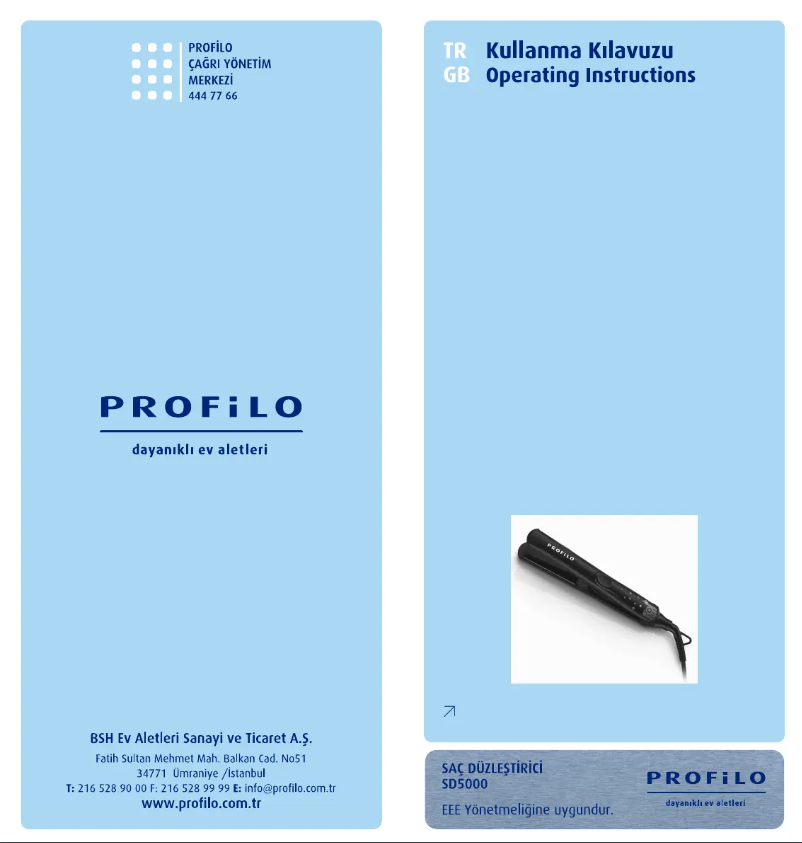 Image de la première page du manuel de l'appareil SD5000