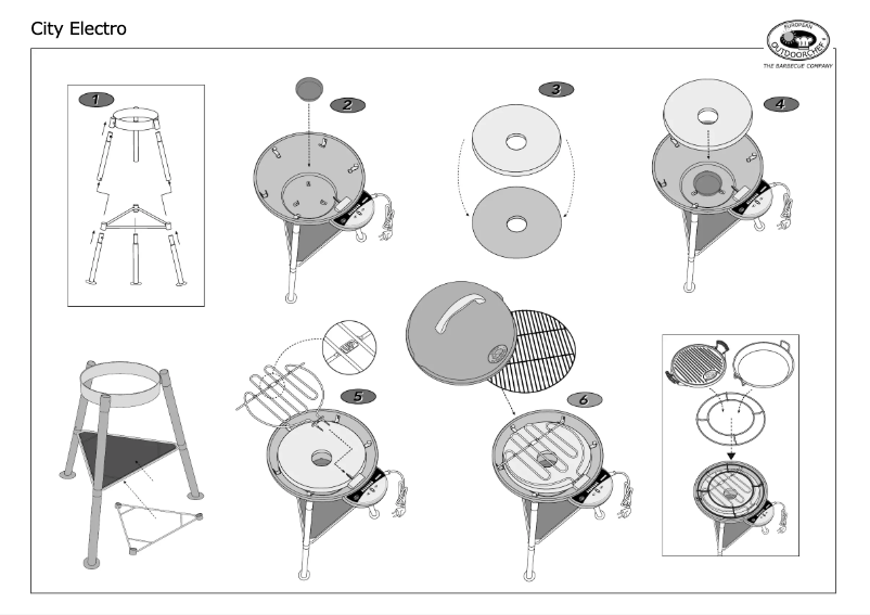 Page 1 de la notice Manuel utilisateur Outdoorchef City Electro