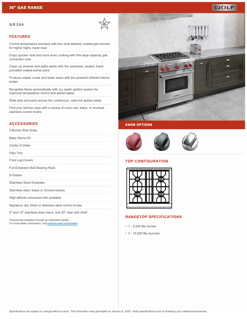 Page 1 de la notice Manuel utilisateur Wolf GR304