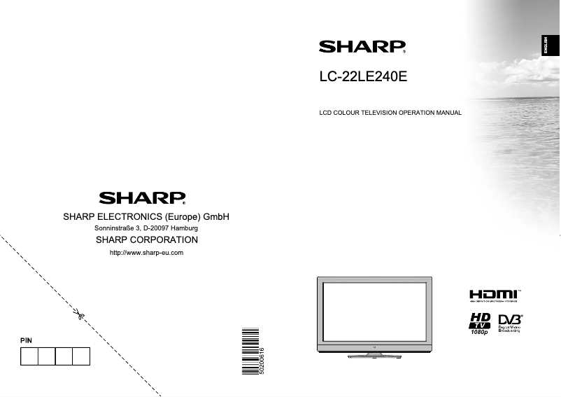 Page n°1 - Manuel utilisateur Sharp LC-22LE240E