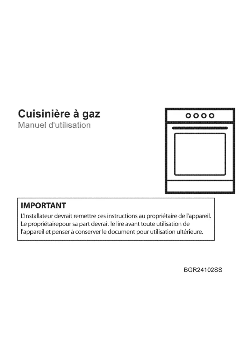 Page 1 de la notice Manuel utilisateur Blomberg BGR 24102 SS