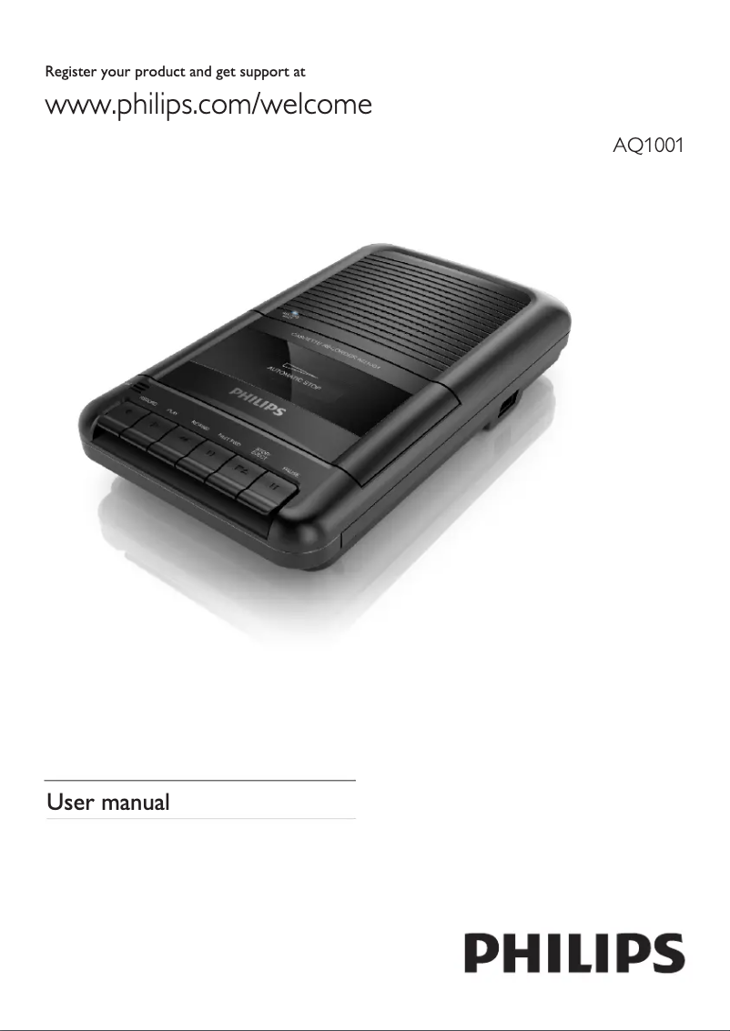 Página 1 del manual Manual de instrucciones Philips AQ1001