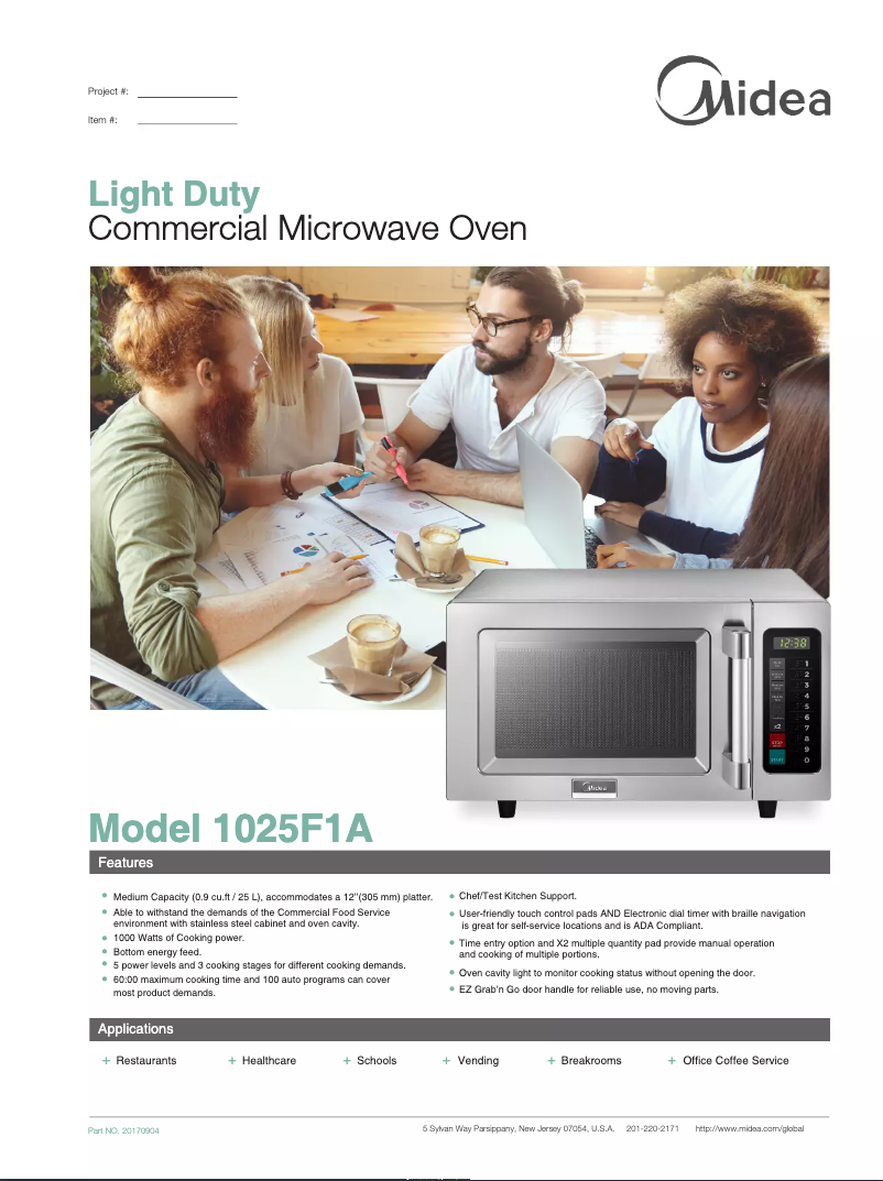 Imagen de la primera página del manual del dispositivo 1025F1A