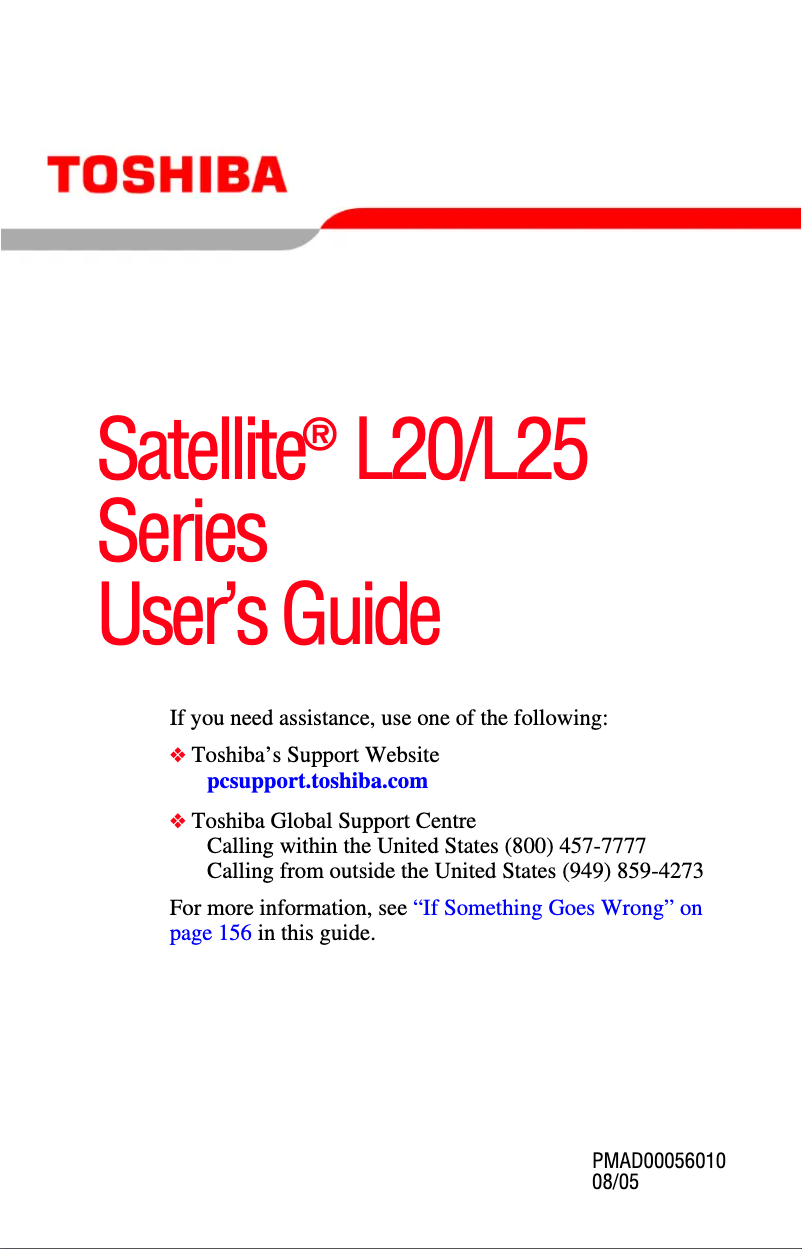 Page n°1 - Manuel utilisateur Toshiba Satellite L25