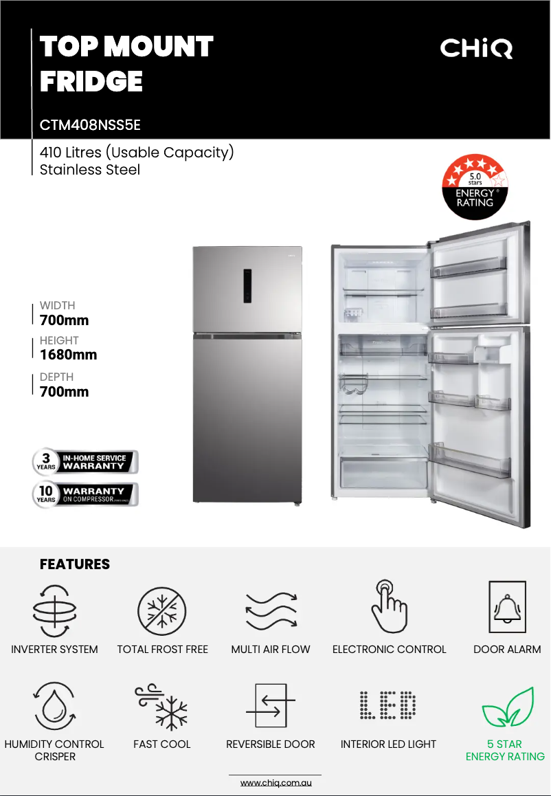 Image de la première page du manuel de l'appareil CTM408NSS5E