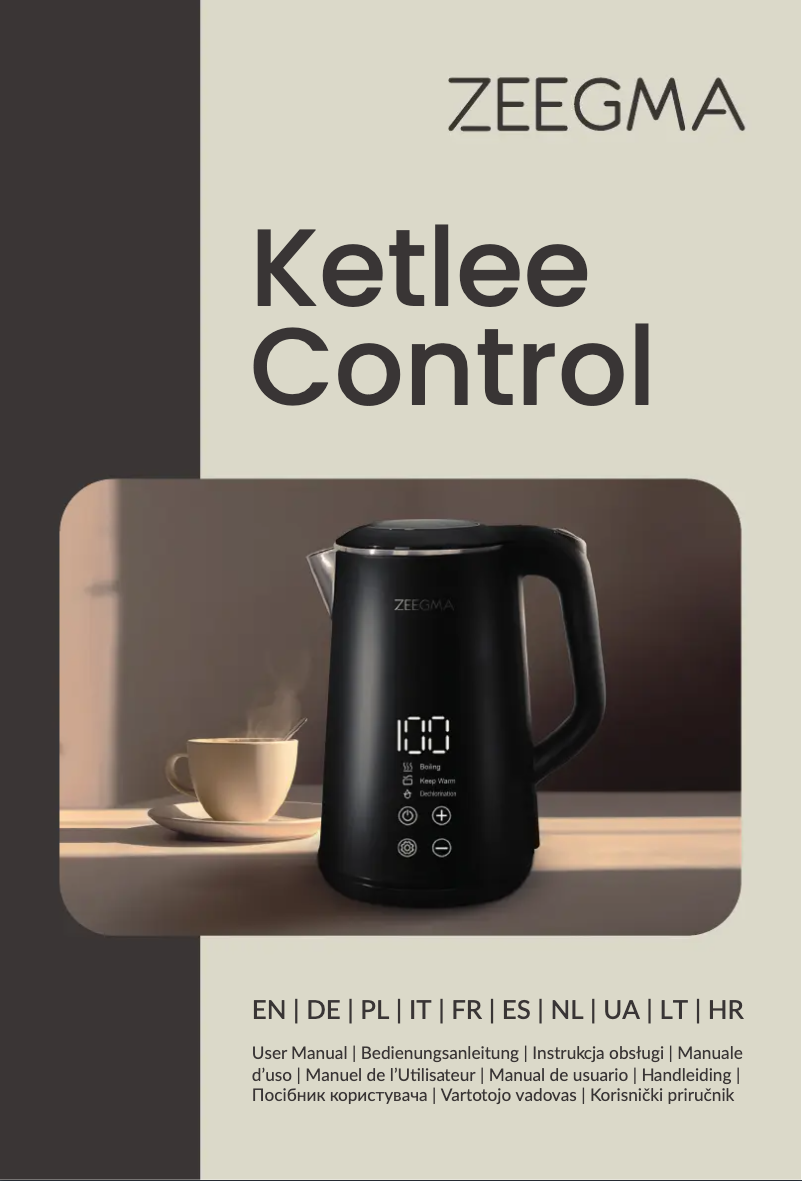 Image de la première page du manuel de l'appareil Ketlee Control
