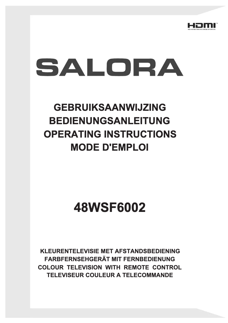 Page 1 de la notice Manuel utilisateur Salora 48WSF6002
