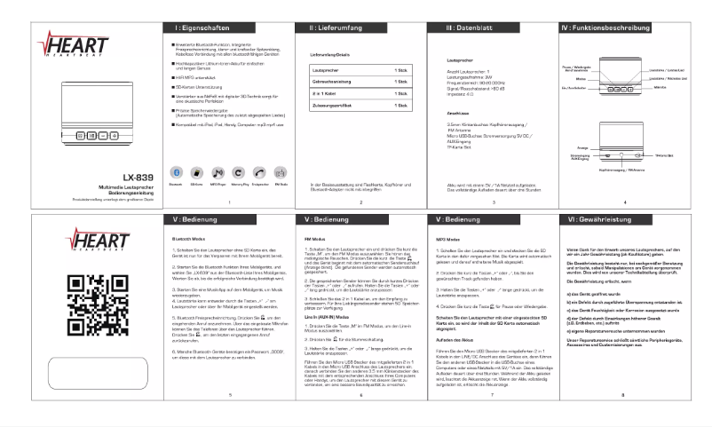 Imagen de la primera página del manual del dispositivo LX-839