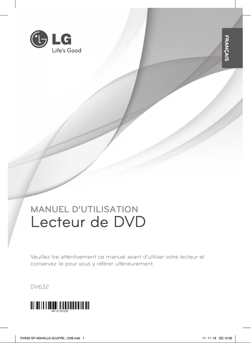 Page 1 de la notice Manuel utilisateur LG DV632