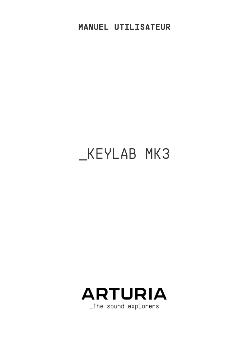 Page 1 de la notice Manuel utilisateur Arturia KeyLab mk3