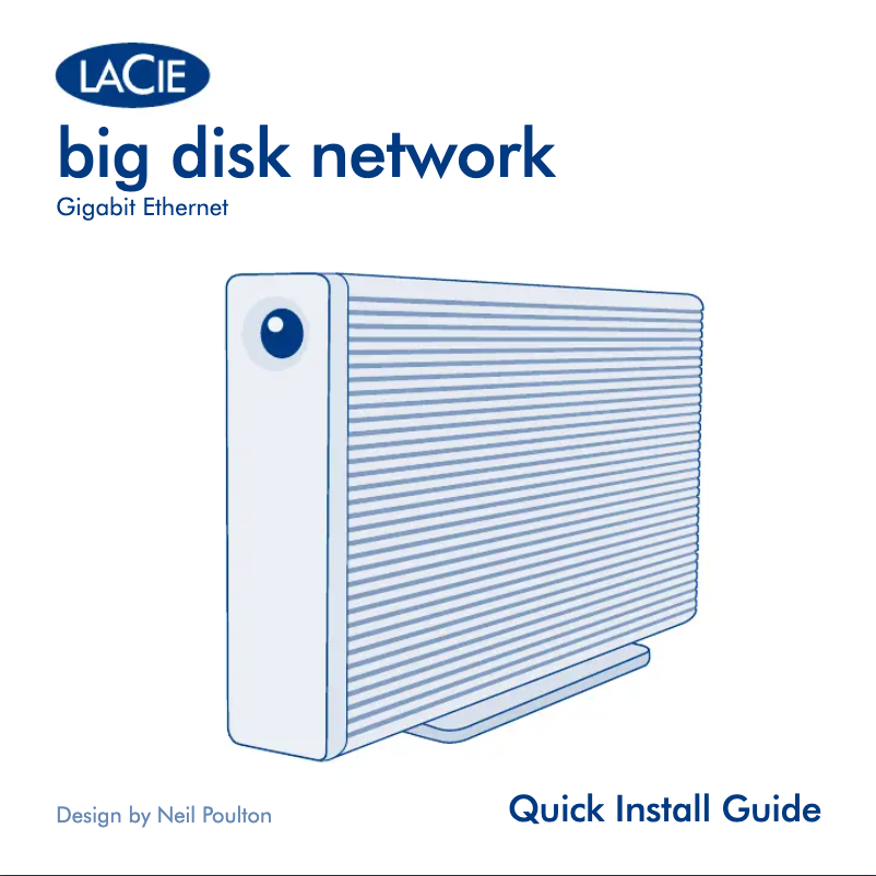 Page 1 de la notice Guide d'installation LaCie Big Disk Network