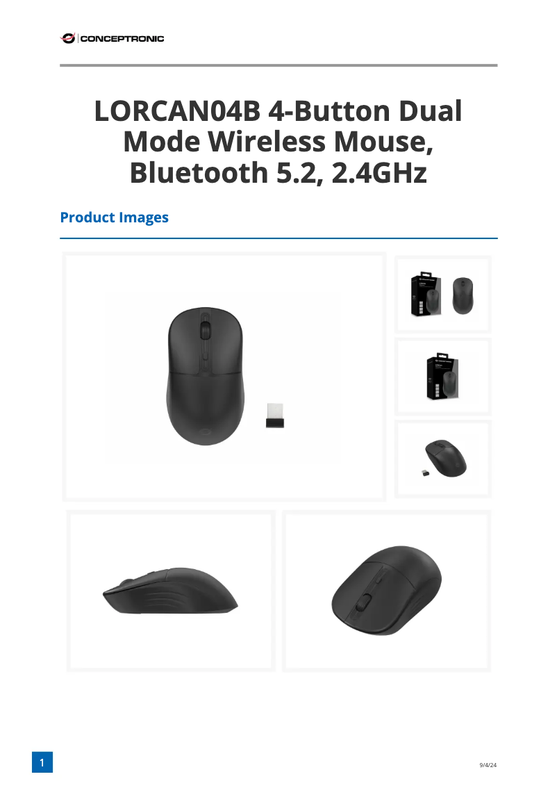 Page n°1 - Fiche technique Conceptronic LORCAN04B