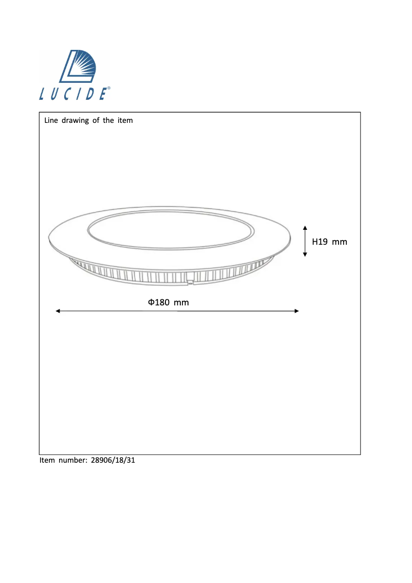 Page 1 de la notice Manuel utilisateur Lucide Brice 28906/18/31