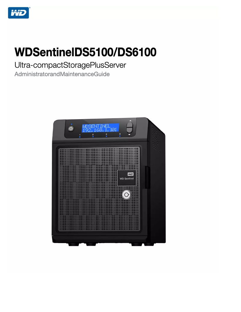 Page 1 de la notice Manuel utilisateur Western Digital Sentinel DS5100