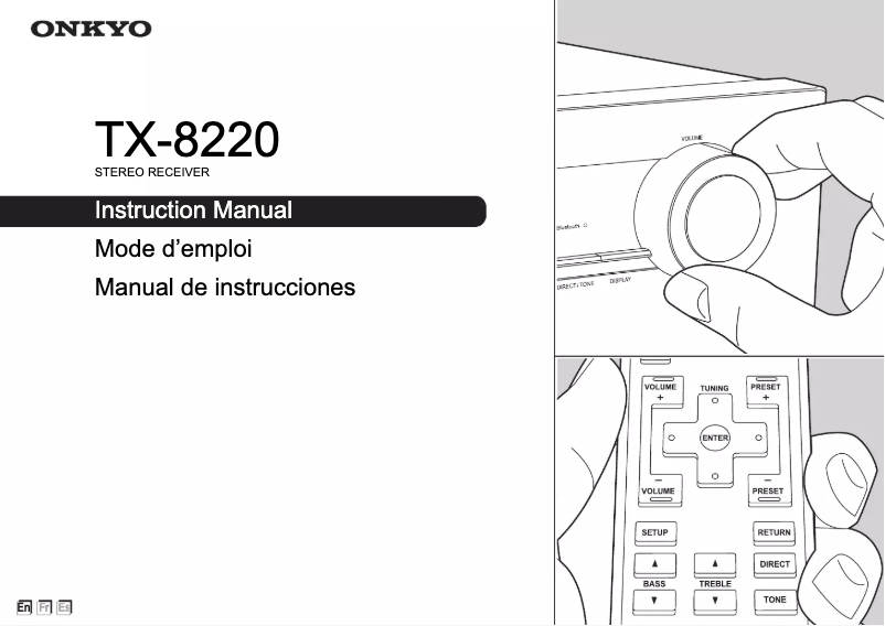 Page 1 de la notice Manuel utilisateur Onkyo TX-8220