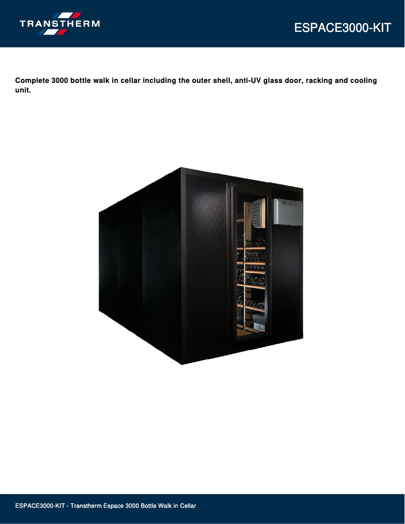 Page 1 de la notice Fiche technique Vintec ESPACE3000-KIT