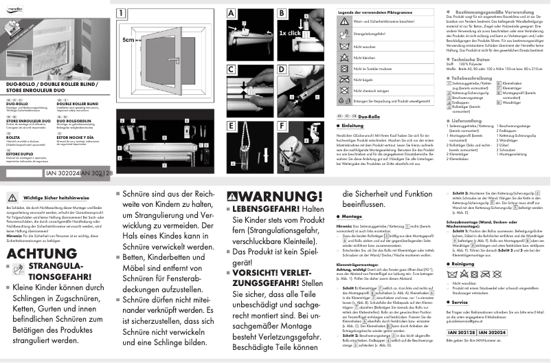 Page 1 de la notice Manuel utilisateur Meradiso IAN 302024