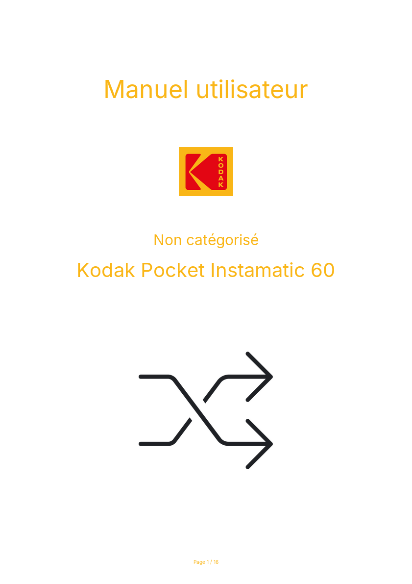 Image de la première page du manuel de l'appareil Pocket Instamatic 60