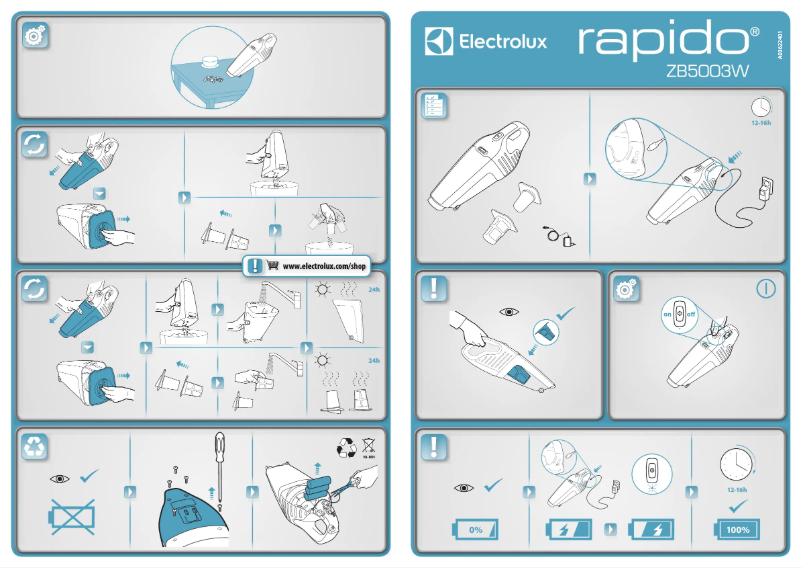 Imagen de la primera página del manual del dispositivo ZB5003W