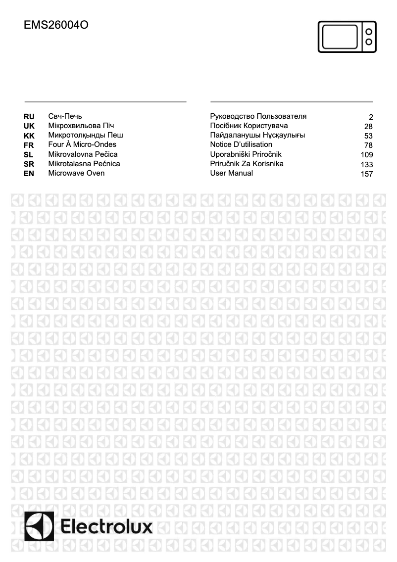 Page n°1 - Manuel utilisateur Electrolux EMS26004OW