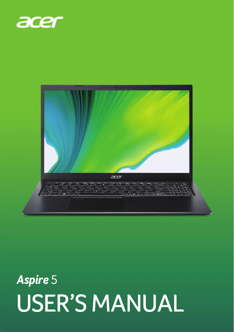 Image de la première page du manuel de l'appareil Aspire 5 15