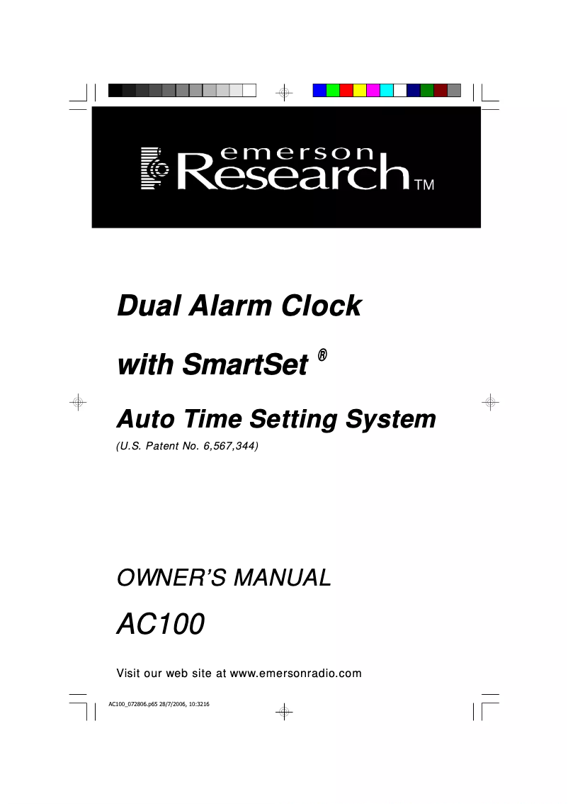 Image de la première page du manuel de l'appareil AC100