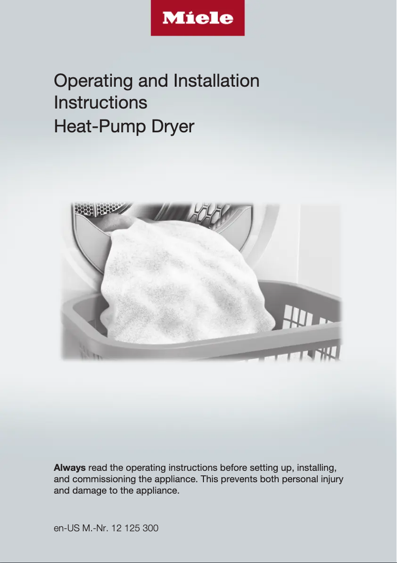 Page 1 de la notice Guide d'installation Miele PDR 908