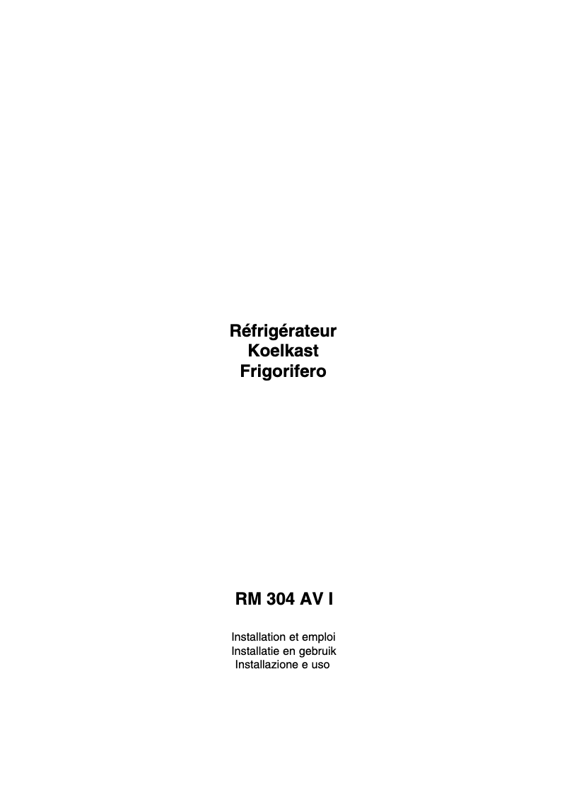 Image de la première page du manuel de l'appareil RM 304 AVI