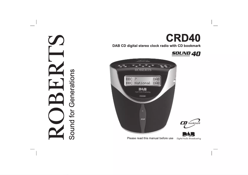 Page n°1 - Manuel utilisateur Roberts Sound 40