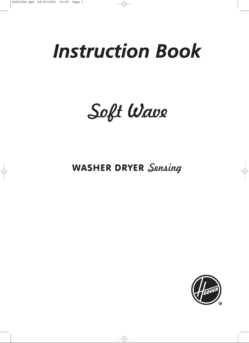 Page n°1 - Manuel utilisateur Hoover HSWD 146-80