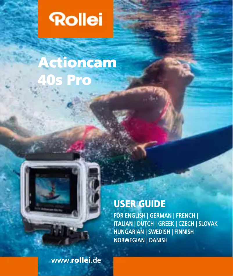 Page n°1 - Manuel utilisateur Rollei Actioncam 40s Pro