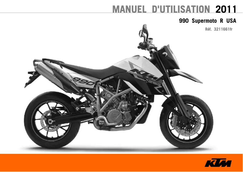 Page 1 de la notice Manuel utilisateur KTM 990 Supermoto R (2011)